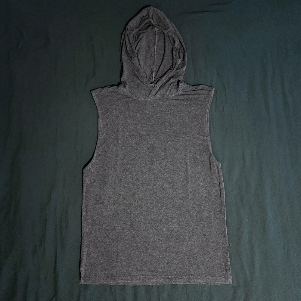 MeUndies Gray Sleeveless Hoodie